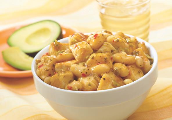White chicken chili with McCormick seasoning