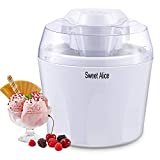 Ice Cream Maker, BPA-free 1.5L Ice Cream Machine Gelato Maker Frozen Yogurt Sorbet with Mixing Paddle and Auto Shut-off Timer by Sweet Alice