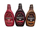 Hersheys Syrup Variety Pack Bundle of 3 Flavors- Chocolate, Caramel and Strawberry by HERSHEY'S