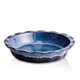 KOOV Ceramic Pie Pan, 9 Inches Pie Plate, Pie Dish for Dessert Kitchen, Round Baking Dish for Dinner, Wrapping Upgrade, Reactive Glaze (Nebula Blue)
by KOOV