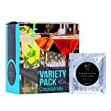 Craftmix Cocktail Mix Variety Pack Mojito, Mango Margarita, Whiskey Sour Flavors, Skinny, Natural, Keto, Gluten Free, Low Carb, Low Sugar Mixer For Liquor and Non Alcoholic Mocktails, 10 Drink Packets
by Craftmix
