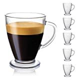 JoyJolt Declan Coffee Mug. Glass Coffee Mugs Set of 6. Clear Glass Coffee Cups 16 Oz with Handles for Hot Beverages - Cappuccino, Latte, Big Tea Cup. Crystal Clear Glass Cups, Espresso Coffee Gifts
Visit the JoyJolt Store