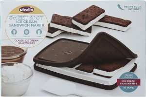 Chef'n Sweet Spot Ice Cream Sandwich Maker, Large, Black