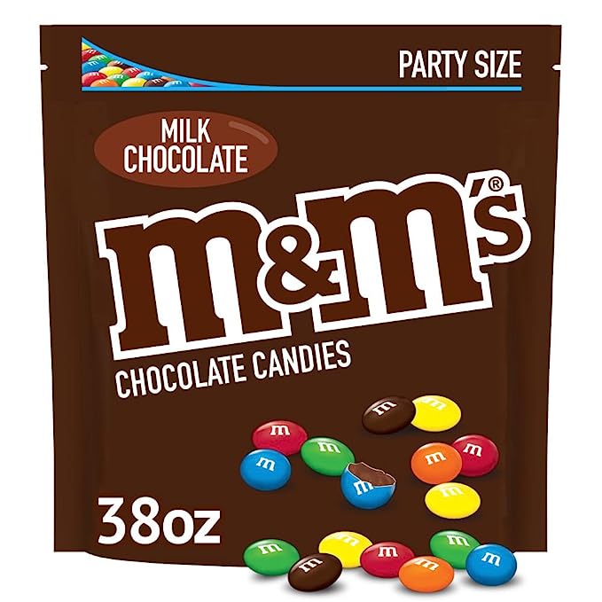 M & M's Milk Chocolate Candies, Milk Chocolate, 38 Oz Bag