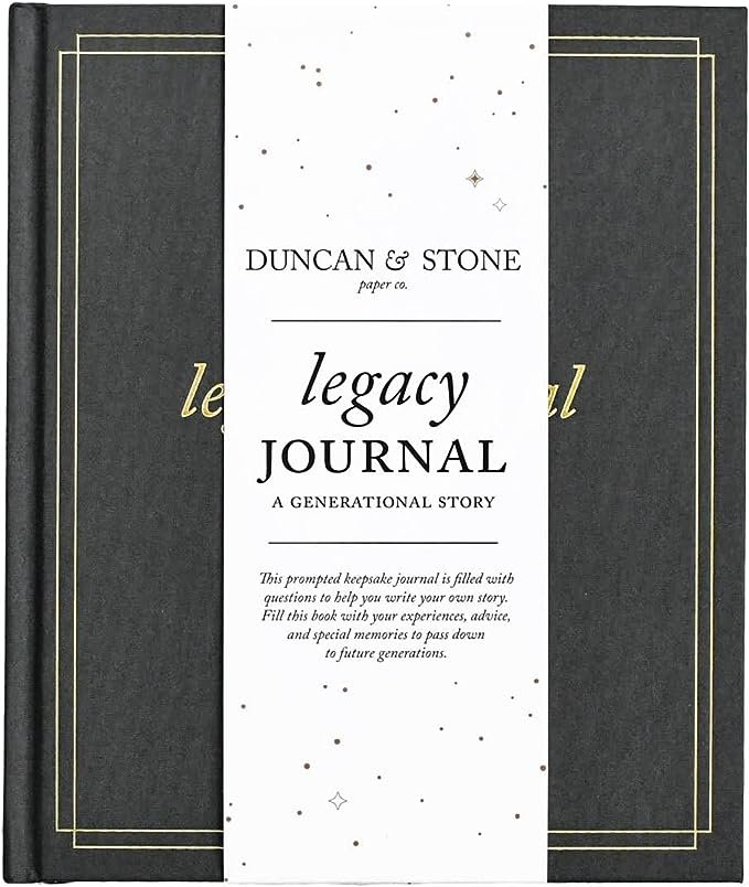 Grandparents Legacy Journal (Charcoal, 85 Pages) - Memory Journal for Grandparents & Parents - Grandma Scrapbook Album - Ideal Gift for Grandparents