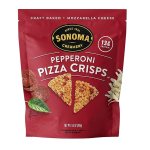 Sonoma Creamery - Pizza Crisps, Pepperoni, 9.5 Oz (1 Count) | Savory Snack Cracker | High Protein | Low Carb | Gluten Free | Wheat Free |Keto Friendly