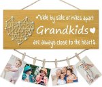 Mothers Day Gifts for Grandma Grandpa from Granddaughter Grandson - Grandkids Picture Frame for Grandmother Grandfather Grandparent for Mothers Day Fathers Day Grandparents Day Birthday Thanksgiving