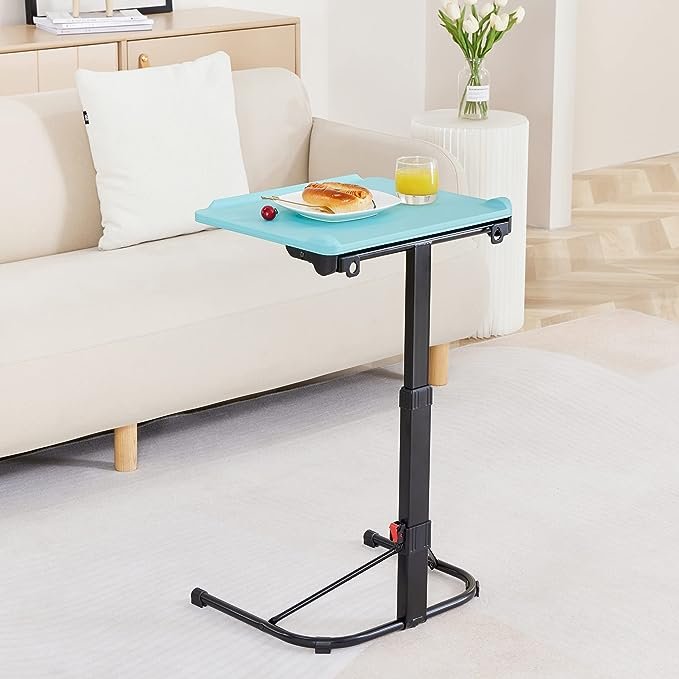 Maarch Folding TV Tray Table, Adjustable TV Dinner Table, Foldable Tray Table for Eating and Laptops, Wall Mountable, Black