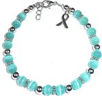 Cancer Awareness Bracelet, For Showing Support or Fundraising Campaign, 18 colors to choose from, Adult Sized with Extension. Comes Packaged