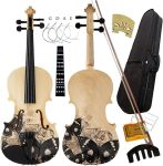 Aliyes Distinctive Artistic Violin Set Designed for Beginners/Students/Kids/adults with Hard Case,Bow,Extra Strings (4/4/Full-size)#NationalViolinDay
