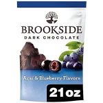 BROOKSIDE Dark Chocolate, Acai and Blueberry Flavored Snacking Chocolate Bag, 21 oz#NationalDarkChocolateDay