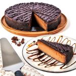 David's Cookies Triple Chocolate Cake 10" - Birthday Cake For Delivery No Sugar Added Pre-sliced 14 pcs. Creamy Chocolate Cake, Fresh Bakery Dessert Great Gift IdeaChocolateCakeDay