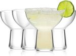 Stemless Margarita Glasses Set of 4, 11oz Margarita Glass for Frozen Cocktail, Mixed Drinks, Martini, Lead-Free Wine Glasses Set, Hand-Blown Glass Cups-Clear
#NationalMargaritaDay