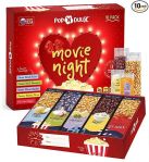 Valentines Day Gifts Movie Night Popcorn Gift Set, Valentines Day Gifts For Her Him, 10 Piece Set, 5 Gourmet Popcorn Kernels and 5 Popcorn Seasoning Flavoring, Kosher, Non-GMO Romantic Movie Night Gift Baskets Gift Idea#ValentinesDay