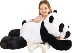 IKASA Giant Panda Stuffed Animal Plush Toy,30" Large Cute Jumbo Soft Toys,Huge Big Size Plushy Fluffy Fat Oversized Plushie,Gifts for Kids Girls#NationalPandaDay