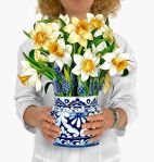 Freshcut Paper Pop Up Cards, English Daffodils, 12 inch Life Sized Forever Flower Bouquet 3D Popup Greeting Cards with Note Card and Envelope#IWantYouToBeHappyDay