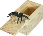 Mini Spider Prank Box - Surprise Wooden Gag Gift, Perfect for Birthday, Christmas, Harmless Joke with Rubber Spider, Startling & Reusable Prank Kit#AprilFoolsDay