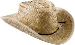 Bedwina Straw Cowboy Hat - Cowboy/Cowgirl Western Themed Costume Accessory, Men Women Sun Party Hat, Theme Party Supplies, Favor and Play Dress-Up, Adult Size#Straw Hat Day