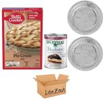 Make Your Own Blueberry Pie Kit, Pie Crust Mix, Premium BlueBerry Pie Filling (21 Ounce) and 2 Medium Dept Foil Pans. Makes Two 9-Inch Pies!, by Litezout#BlueberryPieDay