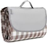 K Y KANGYUN Outdoor Picnic Blanket, Extra Large Beach Blanket, Foldable Lightweight Waterproof Sand Mat, Picnic Blanket 80" x 60" for Beach Camping Hiking Park Patio (Brown, 80x60 inch)#NationalPicnicDay