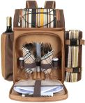 Hap Tim Picnic Basket Backpack for 2 Person with 2 Insulated Cooler Compartment, Wine Holder, Fleece Blanket, Cutlery Set,Perfect for Beach, Day Travel, Hiking, Camping, BBQs, Family or Wedding Gifts#NationalPicnicDay