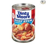 DINTY MOORE Beef Stew, 15 oz (12 Pack), Fully Cooked & Ready-To-Eat with Fresh Potatoes & Carrots, Gluten-Free, 10g Protein, No Preservatives, Perfect for Noodles, Biscuits & Hot Pies#StampOutHungerFoodDrive