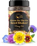 Mini Wildflower Seed Shaker – Honey Bee Wildflower Mix, by GevaGrow | Bulk 90,000+ Seeds | Pollinator Bee Attracting Flower Seeds for Planting in Pots & Outdoor Gardens | No Messy Packets#NationalPollinatorsMonth#BeeCounted