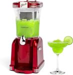 Nostalgia Frozen Drink Maker and Margarita Machine for Home - 32-Ounce Slushy Maker with Stainless Steel Flow Spout - Easy to Clean and Double Insulated - Retro Red#NationalJuiceSlushDay
