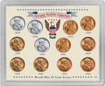 American Coin Treasures Patriotic Pennies Collection, Genuine Steel Penny, Shell Casing Cents, WWII Coins, Certificate of Authenticity, Sonically Sealed Acrylic#LuckyPennyDay