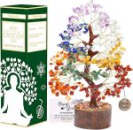seven chakra tree of life for positive energy - feng shui tree, fake bonsai tree, crystals and healing stones, money tree, room decor 7 chakra tree, stone tree, healing crystals,#FosterCareBlue