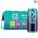 Sparkling Ice +Caffeine Variety Pack, Flavored Sparkling Water, Zero Sugar, with Vitamins and Antioxidants, 16 fl oz, 12 count (Citrus Twist, Black Raspberry, Blue Raspberry, Strawberry Citrus)#UpsyDaisyDay