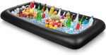 Leitee Inflatable Serving Bar with Drain Plug 52 x 24 x 5'' Inflatable Ice Serving Buffet Bar Inflatable Cooler for Parties Food Cooler for Party Buffet Inflatable Drink Cooler for Party#NationalRefreshmentDay