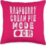 Raspberry Cream Pie Mode On Throw Pillow, 16x16, Multicolor#RaspberryCreamPieDay