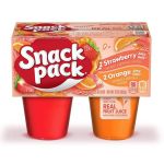 Snack Pack Strawberry and Orange Flavored Juicy Gels, 4 Count Snack Cups#EatYourJelloDay