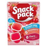 Snack Pack Sugar-Free Strawberry & Cherry Flavored Low Calorie Juicy Gels, 3.25 oz. 12ct Family Pack#EatYourJelloDay