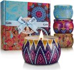 Scented Candles Gift Set, 8% Essential Oil, 4 Pack Aromatherapy Candle, Stress Relief Gifts#Wellfie#WellnessMonth