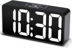 DreamSky Small Digital Alarm Clock for Bederoom, Large Big Numbers Display with Brightness Dimmer, Electric Bedside Desk Clock with USB Charging Port, Adjustable Alarm Volume, 12/24Hr, Snooze#SeniorCitizensDay