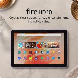 Amazon Fire HD 10 tablet (newest gen) built for relaxation, 10.1" vibrant Full HD screen, octa-core processor, 3 GB RAM, 32 GB, Lilac#NationalBookLoversDay