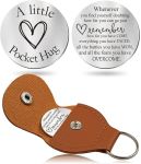 OUMILAN Pocket Hug Token Gifts for Men Boyfriend Girlfriend Inspirational Gift for Son Daughter Brother with Leather Keychain#NationalThoughtfulDay