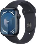 Apple Watch Series 9 [GPS 45mm] Smartwatch with Midnight Aluminum Case with Midnight Sport Band M/L. Fitness Tracker, ECG Apps, Always-On Retina Display, Water Resistant#SeniorCitizensDay