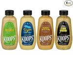 Koops' Best Sellers Mustard Variety Pack – Horseradish, Dijon, Honey Mustard, & Stone Ground – Gluten-Free, Kosher, Made in USA, From Quality Mustard Seeds – 12 Oz, Pack of 4#NationalMustardDay