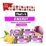 That's it. Tropical Passion Caffeine Blends Energy Mini Bars Pineapple Passionfruit (15 Count) Allergy-Friendly, Nut Free, non-GMO, Fat & Gluten Free Snacks
#NatinalPassionFruitDay