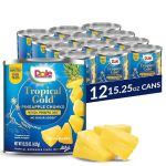 Dole Canned Fruit, Tropical Gold Pineapple Chunks in 100% Pineapple Juice, Gluten Free, Pantry Staples, No Sugar Added,#NationalPineappleJuiceDay#NationalPJDay