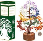 Seven Chakra Tree of Life for Positive Energy - Feng Shui Decor, Fake Bonsai, Crystals and Healing Stones, Money Tree, Room Decor 7 Chakra, Stone, Healing Crystals, Spiritual Gifts#NationalThoughtfulDay