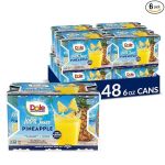 Dole Pineapple Juice, 100% Fruit Juice with Added Vitamin C, 6 Fl Oz (Pack of 6), 48 Total Cans#NationalPJDay#NationalPineappleJuiceDay