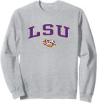 LSU Tigers Arch Over Heather Gray Officially Licensed Sweatshirt#CollegeColorsDay