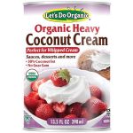 Let's Do Organic Heavy Coconut Cream – Canned Coconut Cream, Whipped Cream, Heavy Cream, No Guar Gum, Dairy Free, USDA Organic#WorldCoconutDay