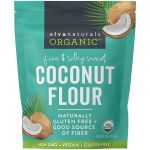 Viva Naturals Organic Coconut Flour (4 lbs) - Gluten Free Flour Substitute for Keto, Paleo and Vegan Baking, Low Fat and Fiber-Rich Coconut Baking Flour, Non-GMO, Unbleached and Unrefined#WorldCoconutDay
