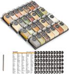 SpaceAid Spice Drawer Organizer with 28 Spice Jars, 386 Spice Labels, 4 Tier Seasoning Rack Tray Insert for Kitchen Drawers, 13" Wide x 17.5" Deep
#NationalSpiceBlendDay
