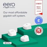 Amazon eero 6+ mesh Wi-Fi router | 1.0 Gbps Ethernet | Coverage up to 4,500 sq. ft. | Connect 75+ devices | 3-Pack | 2022 release#NationalTechiesDay